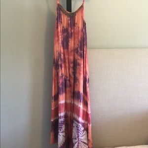 Tie-dye midi dress
